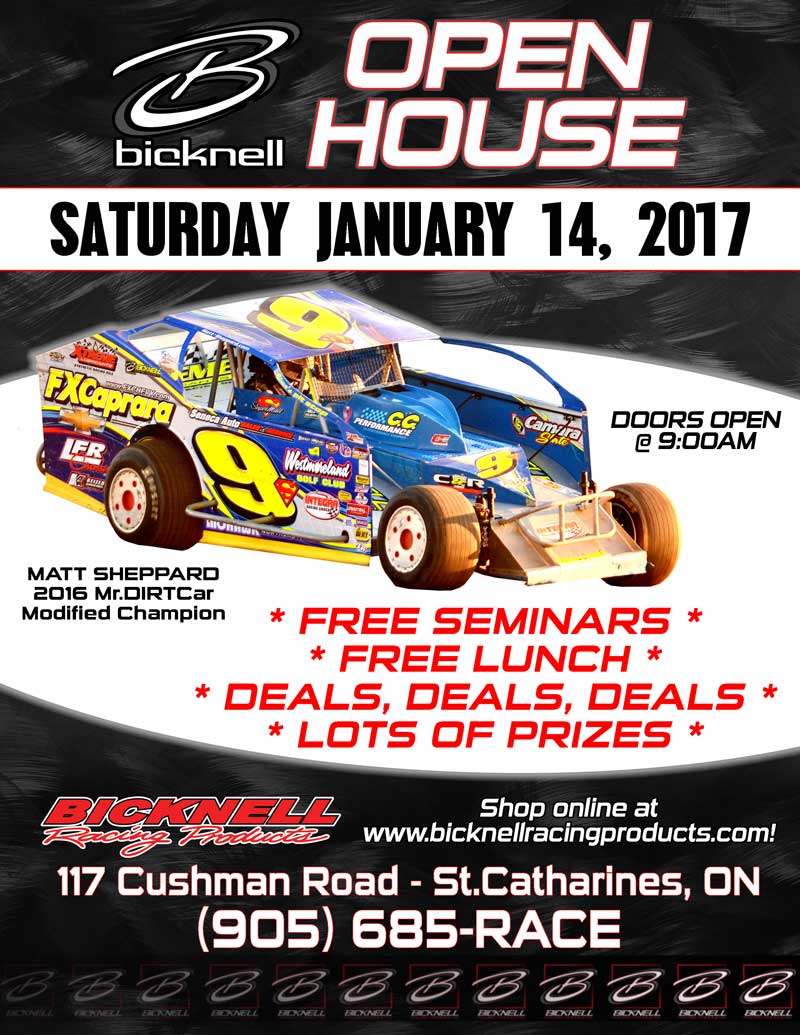 2017 BICKNELL RACING PRODUCTS OPEN HOUSE - DONT MISS IT!