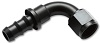 -12 90º Push-On Hose End - Aluminum - Black