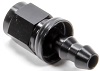 -4 Straight Push-On Hose End - Aluminum - Black Ano