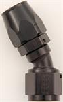 -6 30º Double Swivel Hose End - Aluminum - Black A