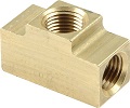 1/8^ NPT BRASS FEMALE TEE     (2 PAC)