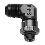 #12 x 7/8-14 (10)90 Degr Swivel Fitting Black