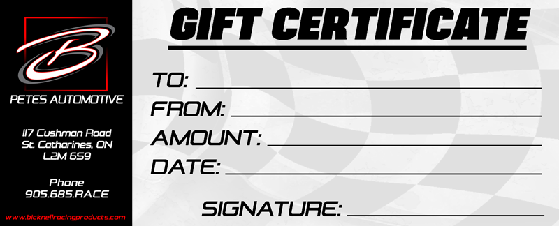 $25 GIFT CERTIFICATE