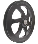 6.0^ ALUMINUM V-BELT PULLEY  GM OFFSET