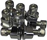 8 STEEL T-NUTS with HARDWARE