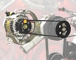 BBC Alternator Kit 55/70 amp 1-Wire HTD WP D