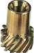 Distributor Gear, 0.500 in Shaft, Bronze, Chevy,