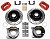 FDL P/S Park Brake Kit, Drilled, Red