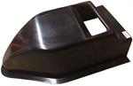 FLAT TOP HOOD SCOOP - BLACK FIBERGLASS