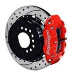 Forged Narrow Superlite 4R Big Brake Rear Parking Brake Kit; Drilled, Red