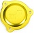 Gear Cover Bearing Cap, 3-Bolt, Aluminum, Gold Anodize,
