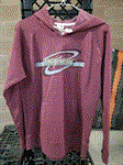 LADIES MAROON HOODIE - X-SMALL
