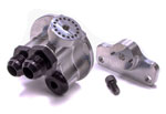 Oil Filter Mount, 10 AN Male Ports, 1-1/2-12 in Center Thread, Firewall Mount, A