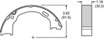 PARKING BRAKE SHOE 4 PACK