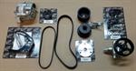 PULLEY KIT BLACK MOUNTS Serpentine SBC  17%