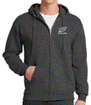 SMALL -  GREY FULL ZIP HOODIE