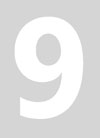 WHITE 6 INCH NUMBER - # 9