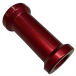 ALUM SPACER 1^ OD. x .550'' ID. x 2 1/8'' Long RED