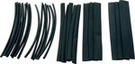  Shrink Sleeve Tubing, 1/8 in, Plastic, Black, Set of 20