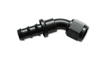 -10 45º Push-On Hose End - Aluminum - Black