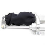  Steering Rack Cover, Hook and Loop Attachment, 10 in Long, Polyester, Black, Ea