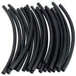  Shrink Sleeve Tubing, 1/4 in, Plastic, Black, Set of 20