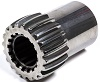 Swivel Coupler Spud, 16 Spline, Steel, Polished