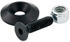 Countersunk Bolts 1/4in w/ 1in Washer Blk 10pk