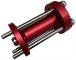 4^ FAN SPACER WITH HARDWARE RED ANODISE