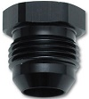 Plug, Flare -16 - Aluminum - Black Anodized