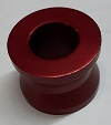 ALUM SPACER 1/2''ID FLAT X .845'' LONG RED