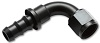 -12 90º Push-On Hose End - Aluminum - Black