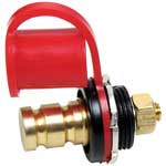 Remote Battery Terminal, Brass,  RED COVER
