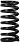 COIL SPRING 2-5/8^ x 5'' x  1050#  Black Paint