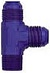 Tee, -8 Flare x 3/8 NPT on Run - Aluminum