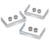  Gauge Mounting Bracket, 2-5/8 in Gauges, Aluminum, Polished, Set of 3