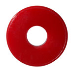 Torque Link, Puck Style Pull Bar, Single Shaft, Urethane, Red