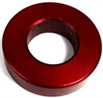 Flat  Alum. Spacer 1^ x 1/2'' ID x 1/4'' LONG   (RED)