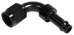 Hose End, 90, 6 AN, 5/16 in Barb, Black
